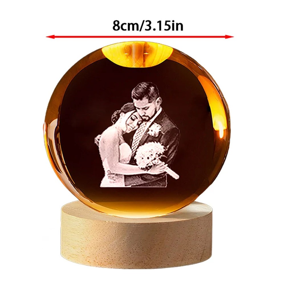 Large size: 8 cm crystal globe